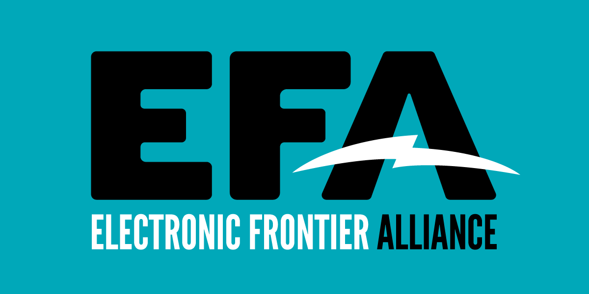EFA logo on turquoise